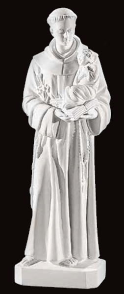 Carrara Marble Saint Anthony Made in Italy Sculpture St. Antonio